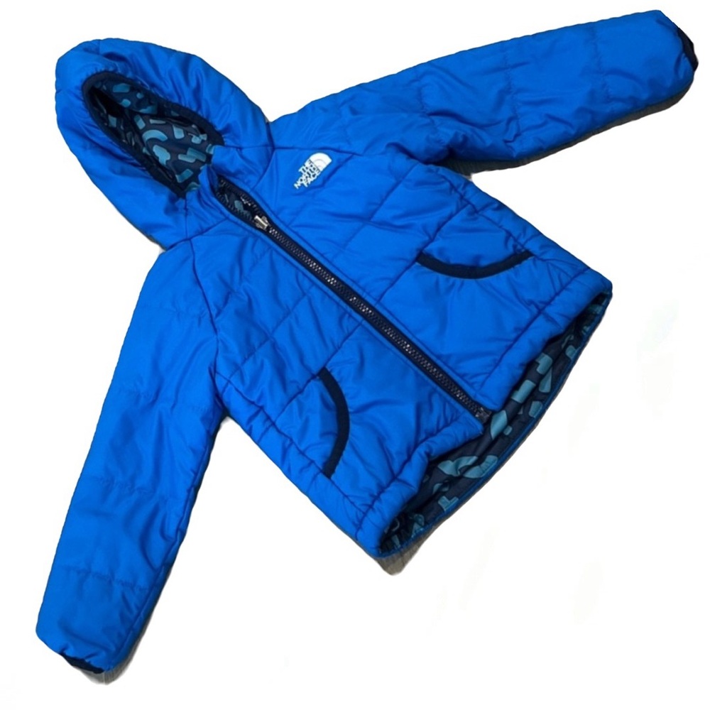 The North Face Reversible Puffer Blue Jacket 2T